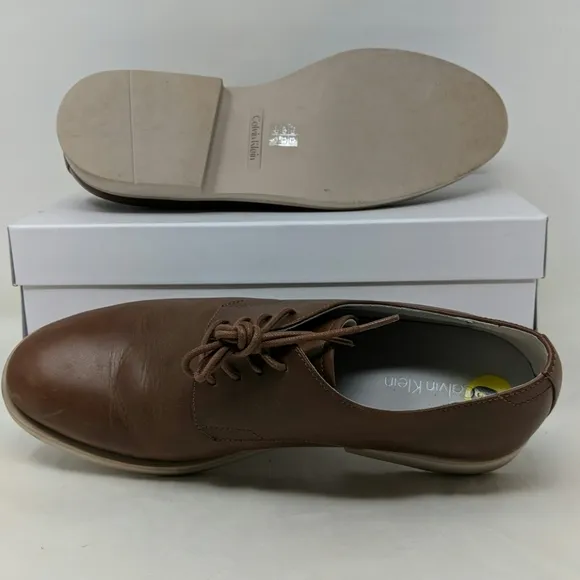 Calvin Klein Faustino Washed Leather Oxfords
