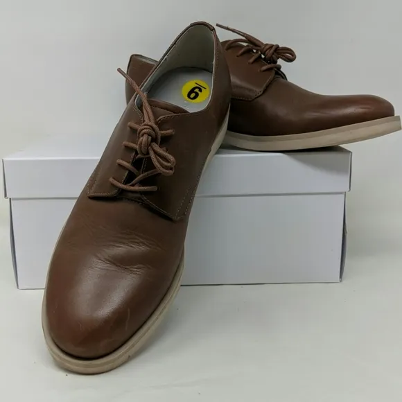 Calvin Klein Faustino Washed Leather Oxfords