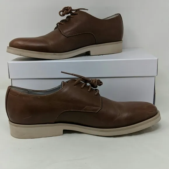 Calvin Klein Faustino Washed Leather Oxfords