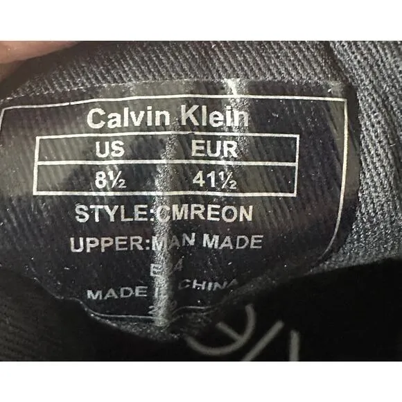 Calvin Klein Reon Sneakers Shoes Black Size 8.5M NWT