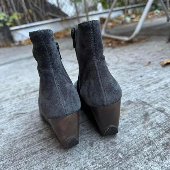 Camper Suede Boots Women's Size 38 Gray Ankle Wedge Leather Like New Indie‎