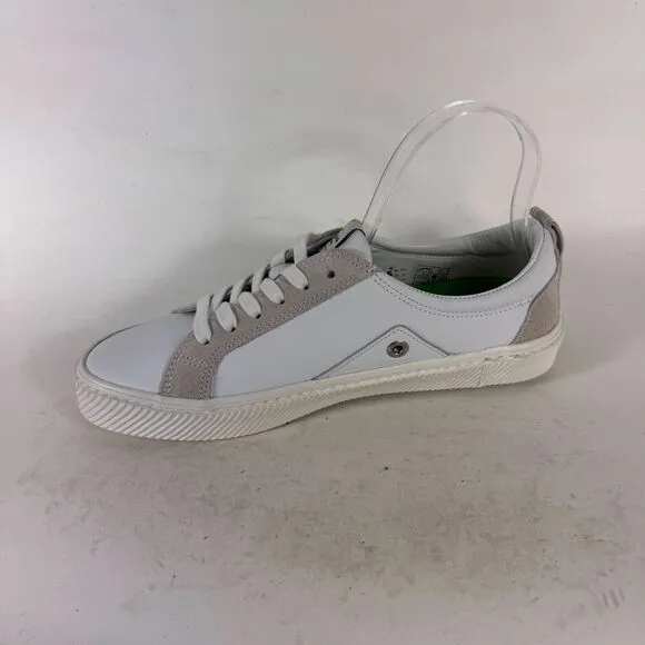 Cariuma Catiba Low Sneakers Mens 8.5 Off-White Leather Lace-Up SkateBoard Shoes