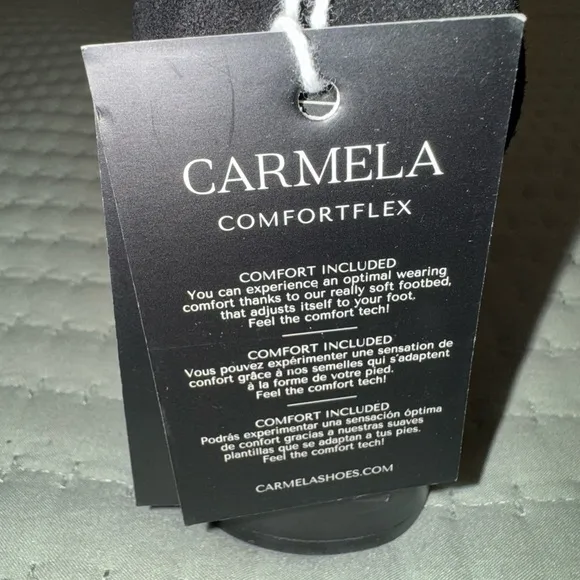 Carmela comfort flex black leather 3in heel ankle/boot Shoes size EU40/US 9 NWT