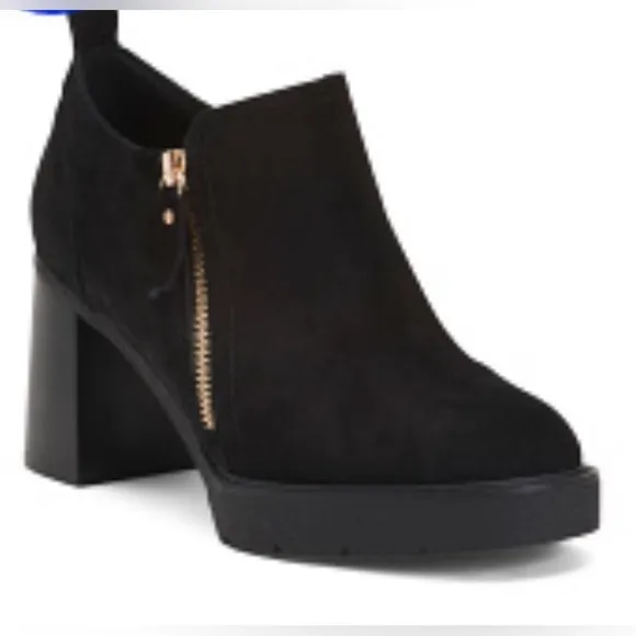 Carmela comfort flex black leather 3in heel ankle/boot Shoes size EU40/US 9 NWT