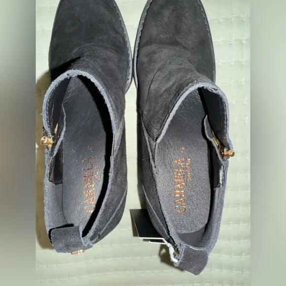 Carmela comfort flex black leather 3in heel ankle/boot Shoes size EU40/US 9 NWT