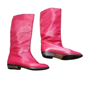 Charles David vintage Italian leather red boots 7