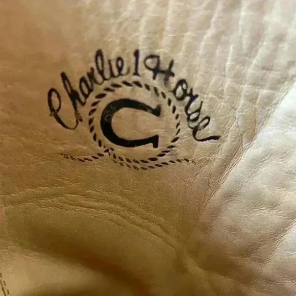 Charlie 1 Horse Handrcrafted Leather Cowboy Boots Sz 6.5 Cowgirl Boho Western