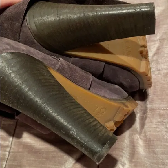 Chloe Grey Suede Boots Size 7