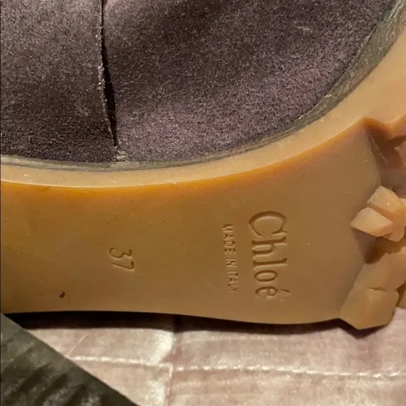 Chloe Grey Suede Boots Size 7