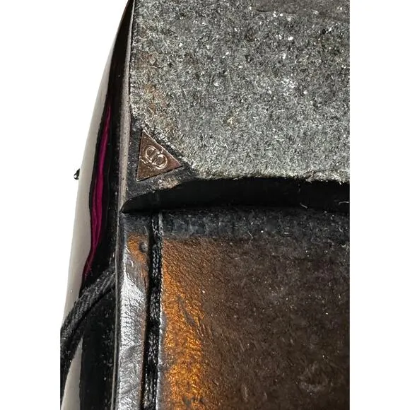 Christian Dior Men's Black Patent Sequin Bee Embellished Derby Dress Shoes 45