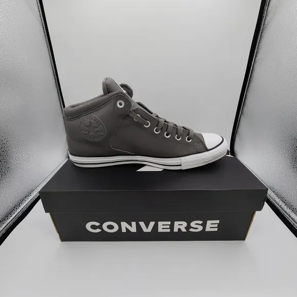 Chuck Taylor All Star High Street Faux-Leather Shoes Mens 11.5 Sharkskin NEW