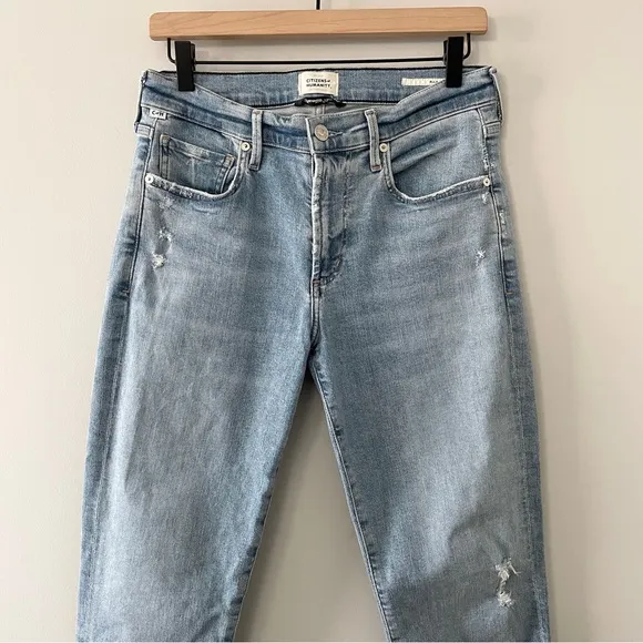 Citizens of Humanity Ella Mid-Rise Crop Slim Jeans in Carmine Size 27