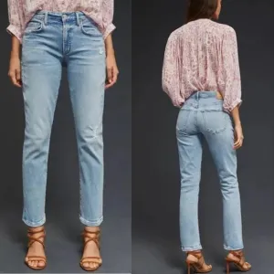 Citizens of Humanity Ella Mid-Rise Crop Slim Jeans in Carmine Size 27