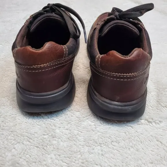 Clarks Brown Bradley Vibe Leather Business Work Office Comfort Shoe Sneaker 10