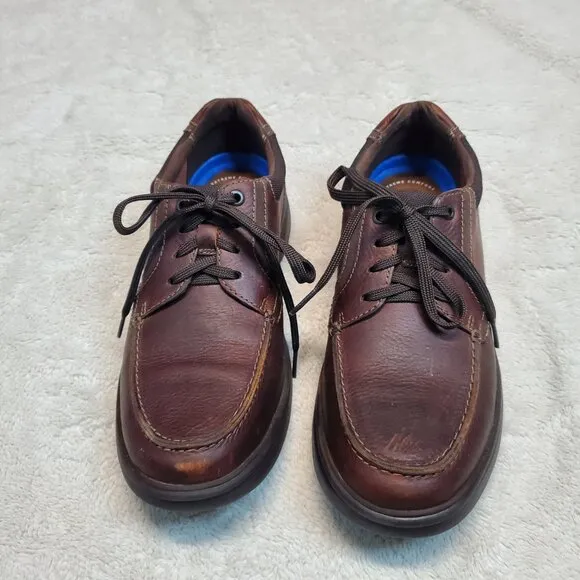 Clarks Brown Bradley Vibe Leather Business Work Office Comfort Shoe Sneaker 10