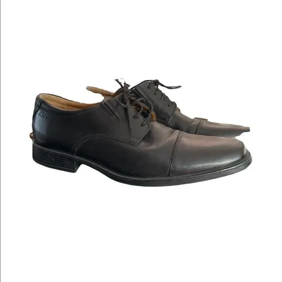 Clark’s Collection Soft Cushion Ortholite Black lace up Dress Shoes
