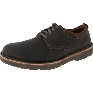 Clarks Mens Eastridge Low Brown Leather Casual And Fashion Sneakers Shoes New