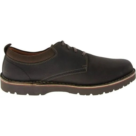 Clarks Mens Eastridge Low Brown Leather Casual And Fashion Sneakers Shoes New