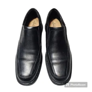 Clarks Men's Kempton Free Slip-On Black Leather Shoes Size 13 M