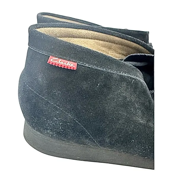 Clarks Mens Stinson Hi Black 63368 Suede Size 14 Medium Pre-Owned Made In China