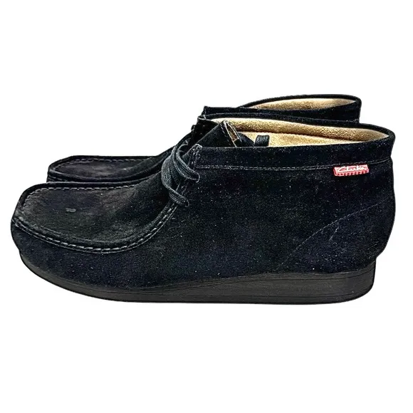 Clarks Mens Stinson Hi Black 63368 Suede Size 14 Medium Pre-Owned Made In China