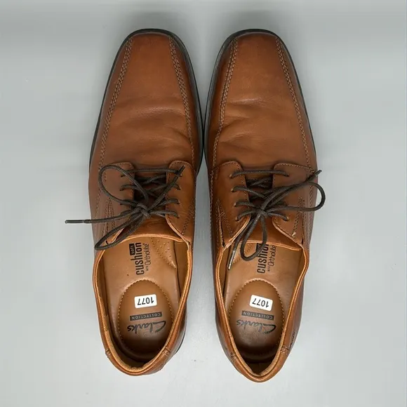 Clarks Tildan Walk Oxford Leather Dress Shoes Men’s Sz 10