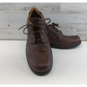 Clarks Unstructured Un.Bend Oxford Brown Leather Casual Shoes Comfort Mens 17 M