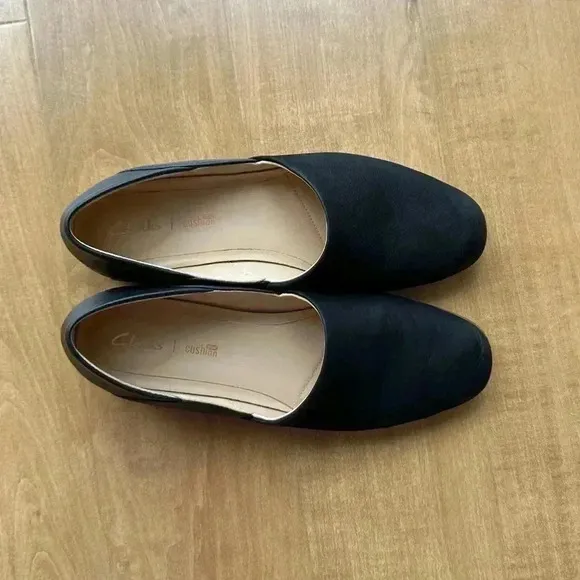 Clarks Women’s Pure Tone Shoe, Black, Mules/Leather Loafers, Size 7
