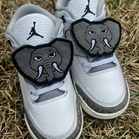 CLEAN Air Jordan 3 Elephant size 10c Toddler Hide n Sneak shoes
