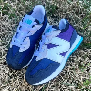 CLEAN New Balance 327 size 8c Toddler Blue Purple Shoes