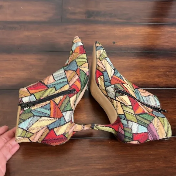Clizia Ankle Boots size 39 Geometric Pattern Jacquard Upper Art to Wear …