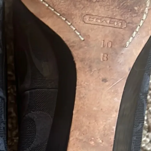 Coach Black Platform Shoes with Signature Stitching