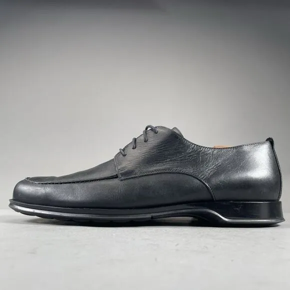 Coach Carleton Men's 10.5 B Black Leather Lace Up Apron Toe Oxford Dress Shoes