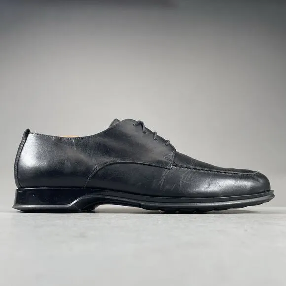 Coach Carleton Men's 10.5 B Black Leather Lace Up Apron Toe Oxford Dress Shoes