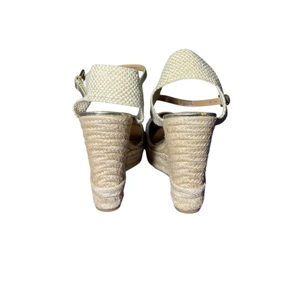 Coach Cream Espadrilles with Woven Sole