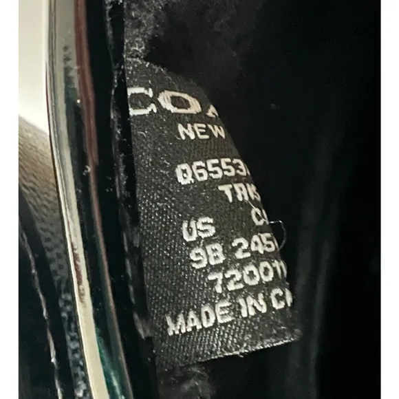 Coach Tristee Rain Boots Women's 9 B Lace-Up Corset Signature Print Logo Black