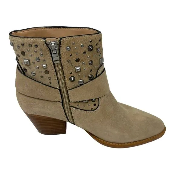 COACH  Western Pia Studded Festival Suede Ankle Boots Size 8