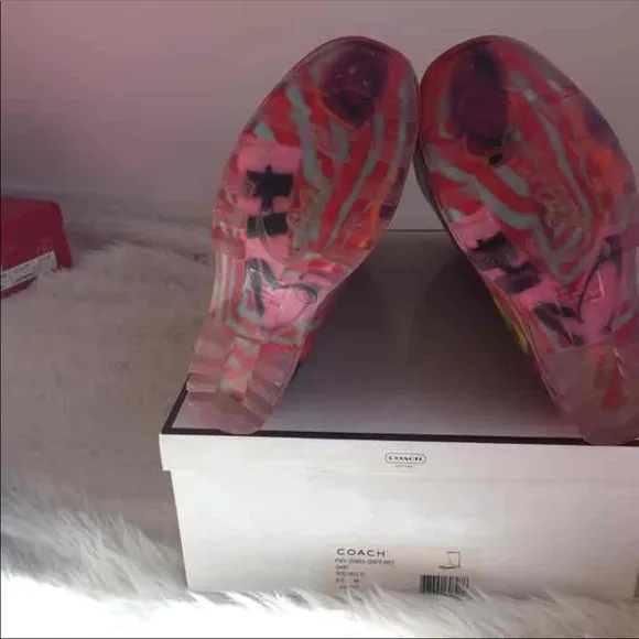 COACH ZEBRA BOOTS RAINBOOTS SNOWBOOTS