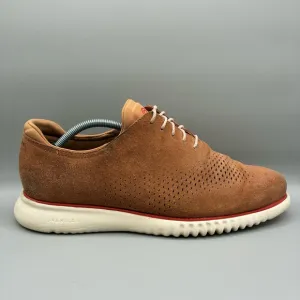 Cole Haan 2.ZEROGRAND Lined Laser Wingtip Oxford Men’s 11 W Brown Suede C35097