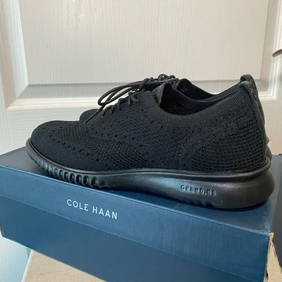 Cole Haan 2.Zerogrand Triple Black Oxfords Mens Size 9.5 Casual Dress Shoes