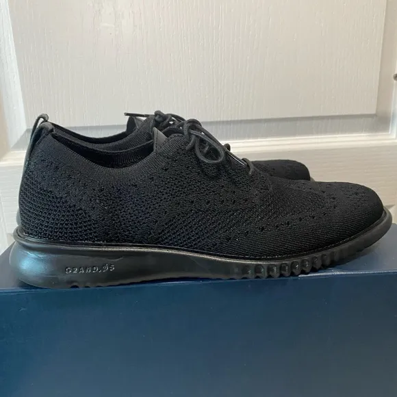 Cole Haan 2.Zerogrand Triple Black Oxfords Mens Size 9.5 Casual Dress Shoes