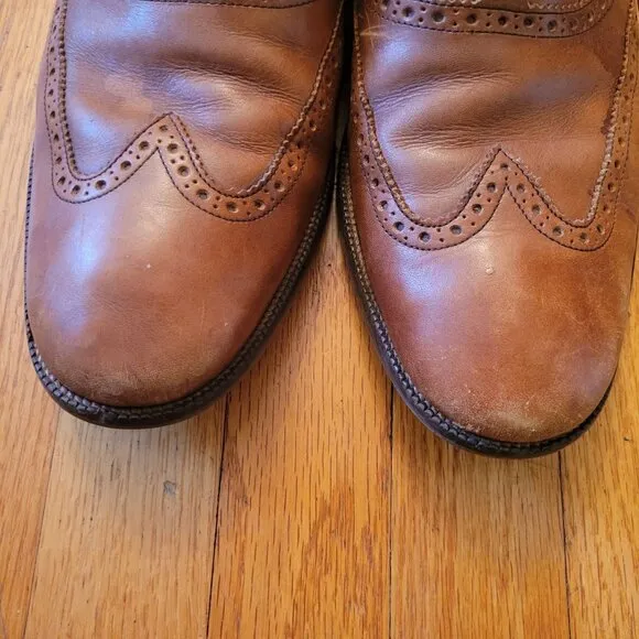 Cole Haan Air 12M Brown Leather Dress Shoes Wingtips Oxfords