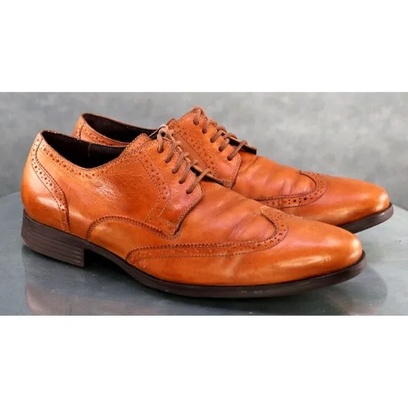 Cole Haan Copley $140 Men's Wingtip Dress Shoes Size 11.5 Leather Brown C13144