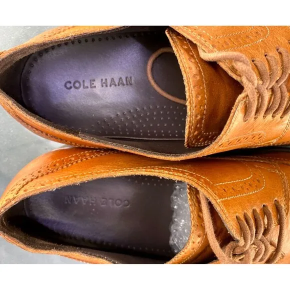 Cole Haan Copley $140 Men's Wingtip Dress Shoes Size 11.5 Leather Brown C13144