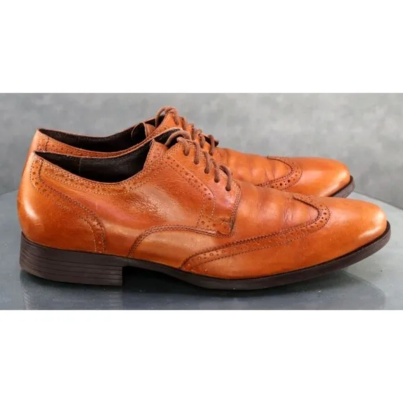 Cole Haan Copley $140 Men's Wingtip Dress Shoes Size 11.5 Leather Brown C13144