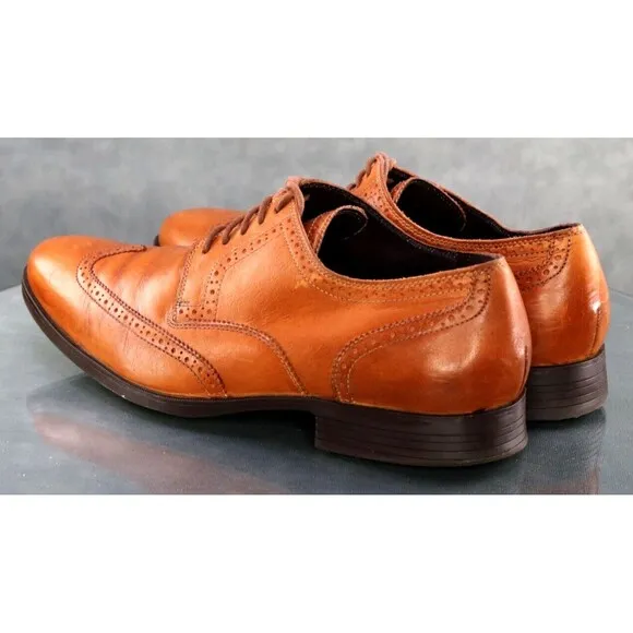 Cole Haan Copley $140 Men's Wingtip Dress Shoes Size 11.5 Leather Brown C13144