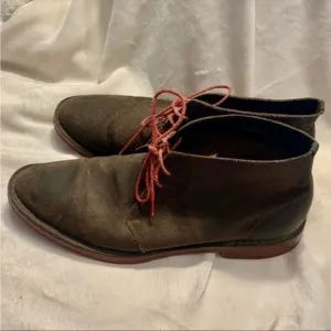 Cole Haan Dress Shoes Men Sz 8.5 Suede Leather Brown Suede Leather Lace-Up