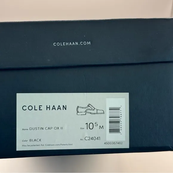 Cole Haan Dustin Cap Ox II Black Dress Shoes