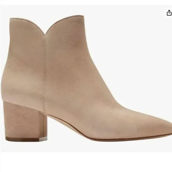 Cole Haan Elyse Bootie - Light Beige Suede - Size 9.5
