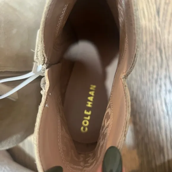 Cole Haan Elyse Bootie - Light Beige Suede - Size 9.5